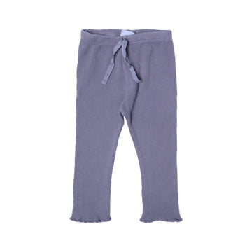 DARK GREY WITH KNOT THERMAL FABRIC BOTTOM FRIL PLAIN PAJAMA TROUSER